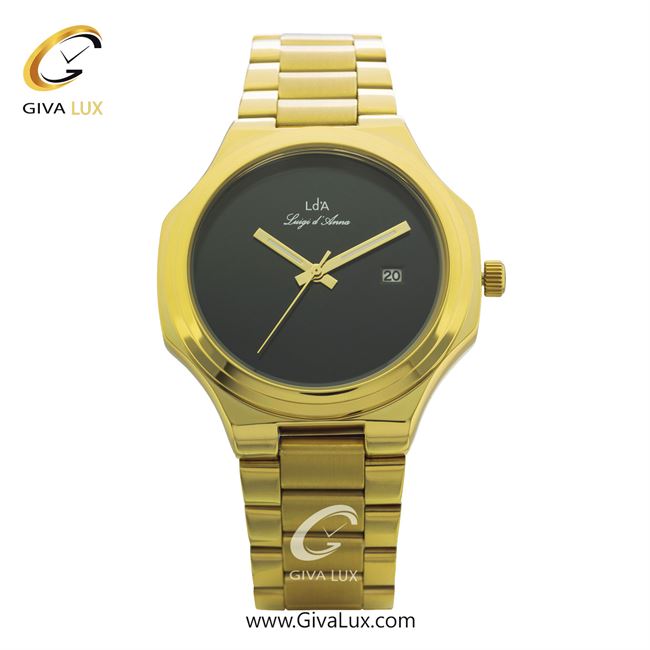 ساعت مچی اورجینال مردانه LdA طلایی | طلایی| مشکی| کد رفرنس 2421